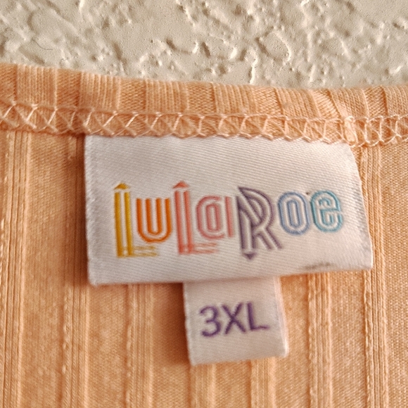 NEW LuLaRoe Peach Ribbed Maxi Dress B24 - Picture 2 of 11